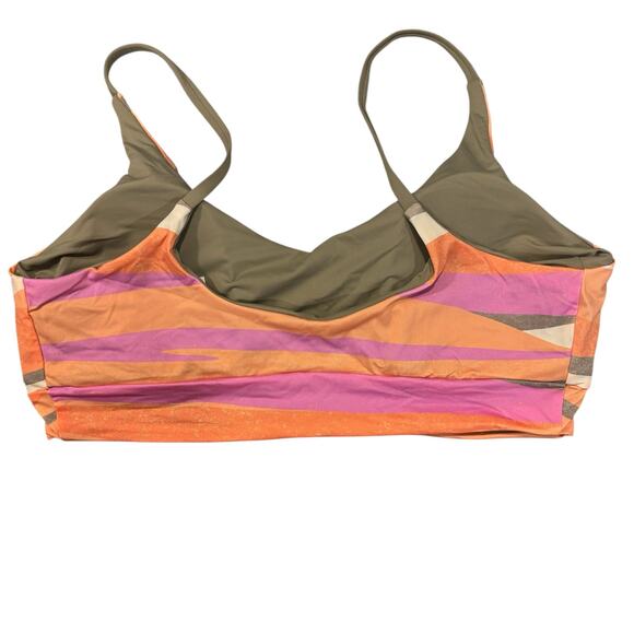 NWT PRANA Willow Falls Reversible Swim Top, Size M, Purple, Orange, Green - Picture 4 of 8